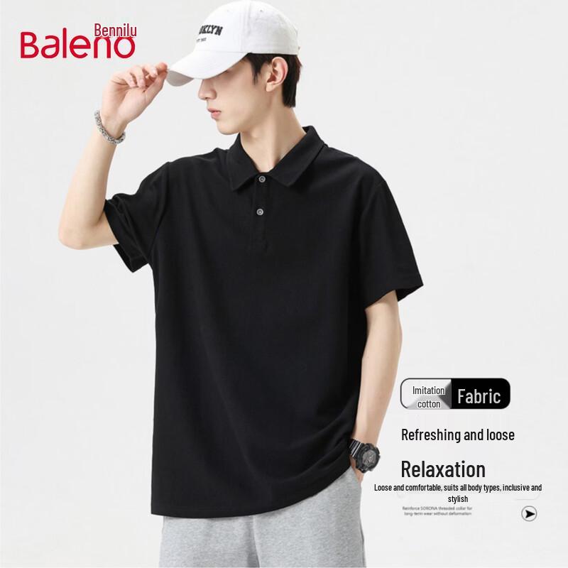 Baleno Men s Casual Short Sleeve Polo Shirt L