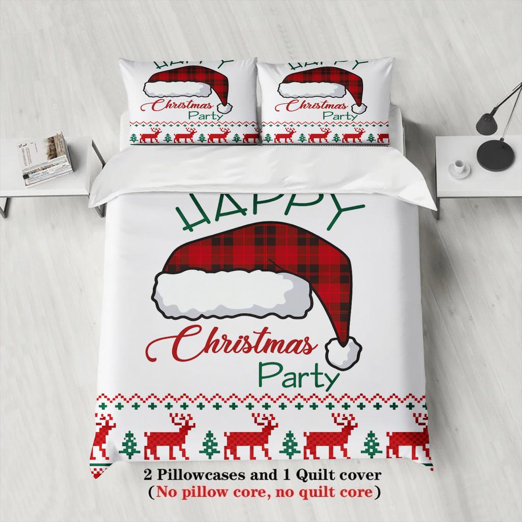 2026 Christmas Bedding Set Christmas Duvet Cover Set Single Twin Queen King Size No Filling Birthday Christmas Gift For Kids