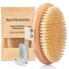 Dry Brushing Body Brush with Natural Bristles for Lymphatic Drainage, Cellulite Reduction, Skin Exfoliation & Detox