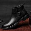 Fashion Winter Boots New Luxury Brand Plus Hair Men Boots  High Top Crocodile Leather Shoes Men Business Ankle Boots Leather Snow Boots