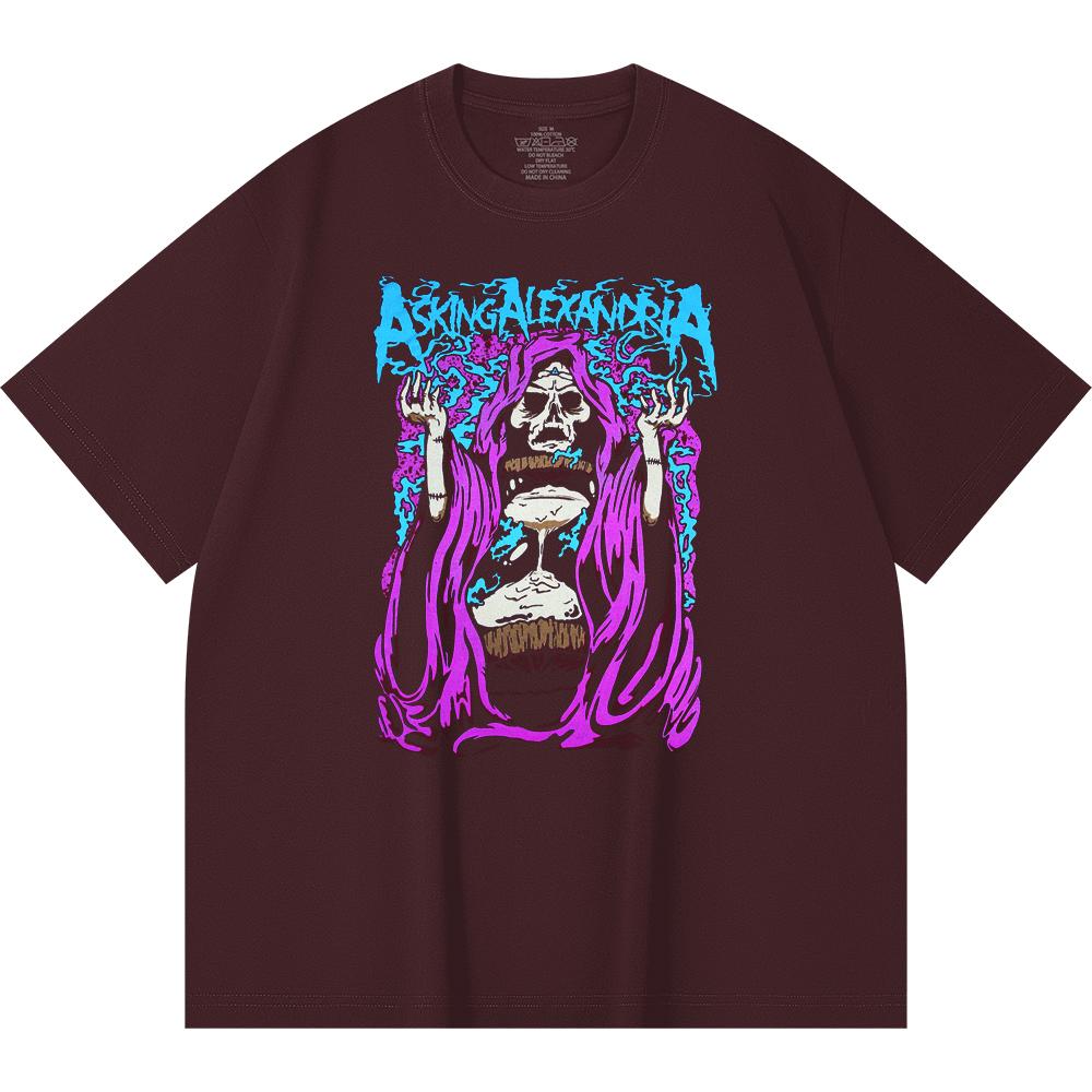 T-shirt Heavy Metal 100% Cotone 230 Gsm Stampa Band Rock Musica Popolare Unisex T-shirt Pesante in Cotone