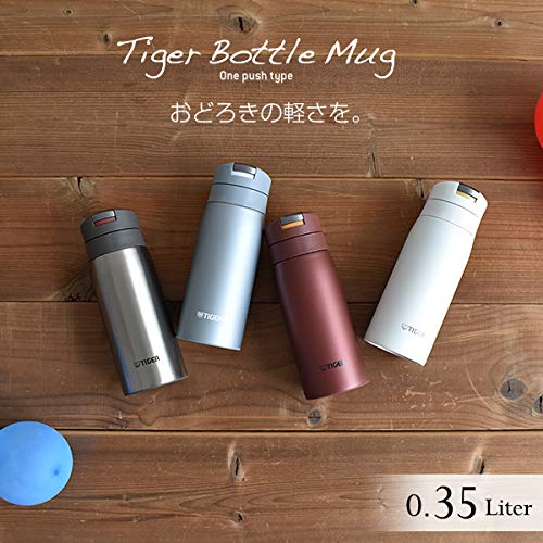 Tiger Thermos Tiger Wasserflasche 350ml Sahara Becher Edelstahlflasche One Touch Leicht Nebelblau (TIGER) MCX-A352AF