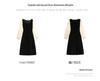 Autumn V-neck Velvet Patchwork Lantern Sleeve Floor-length Cinched Waist Retro Hepburn Dress