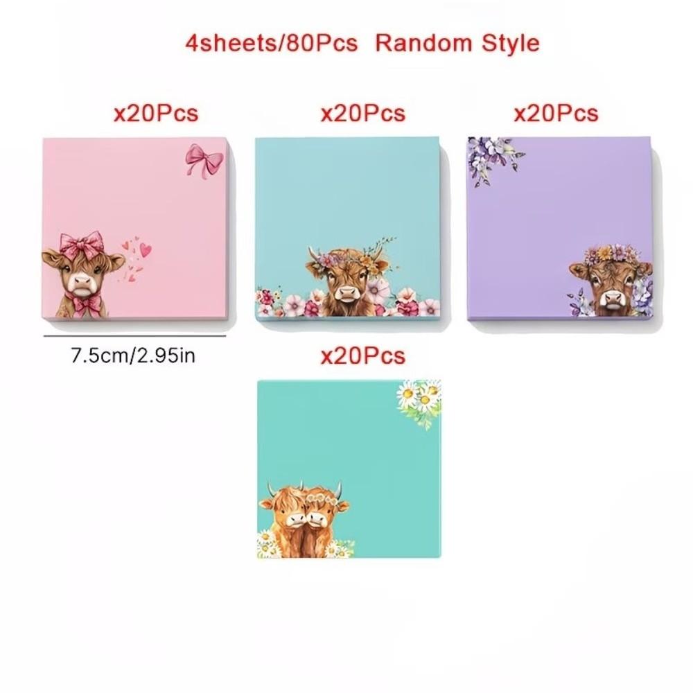 Square Sticky Notes Set 80 Pages Sticky Notes Planner Memo Pads  School Supplies