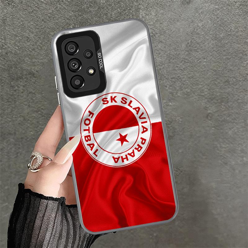 Sk Slavia Praha Czech Republic Shockproof Phone Case for Samsung A17 A16 A15 A14 A37 A57 A36 A56 A26 A35 A55 A25 A34 A54 A24 A13