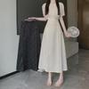 2024 Summer New Chinese Style High-Waist Retro Jacquard A-Line Skirt
