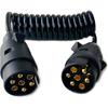 Trailer Extension Cable 7-Pin 2.8M Waterproof Brass Cable with Male To Male Connector Anti-Corrosion for Camper Vans and Boats