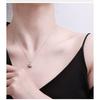 Womens Moissanite Pendant Necklace 1/2ct Square Bag Clavicle Chain Luxury