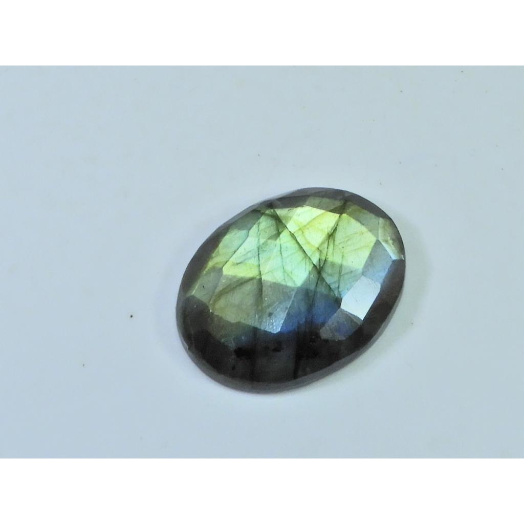 55Cts.Natural Labradorite Checker Cut Oval Cabochon Loose Gemstone 24X32X8MM B-318