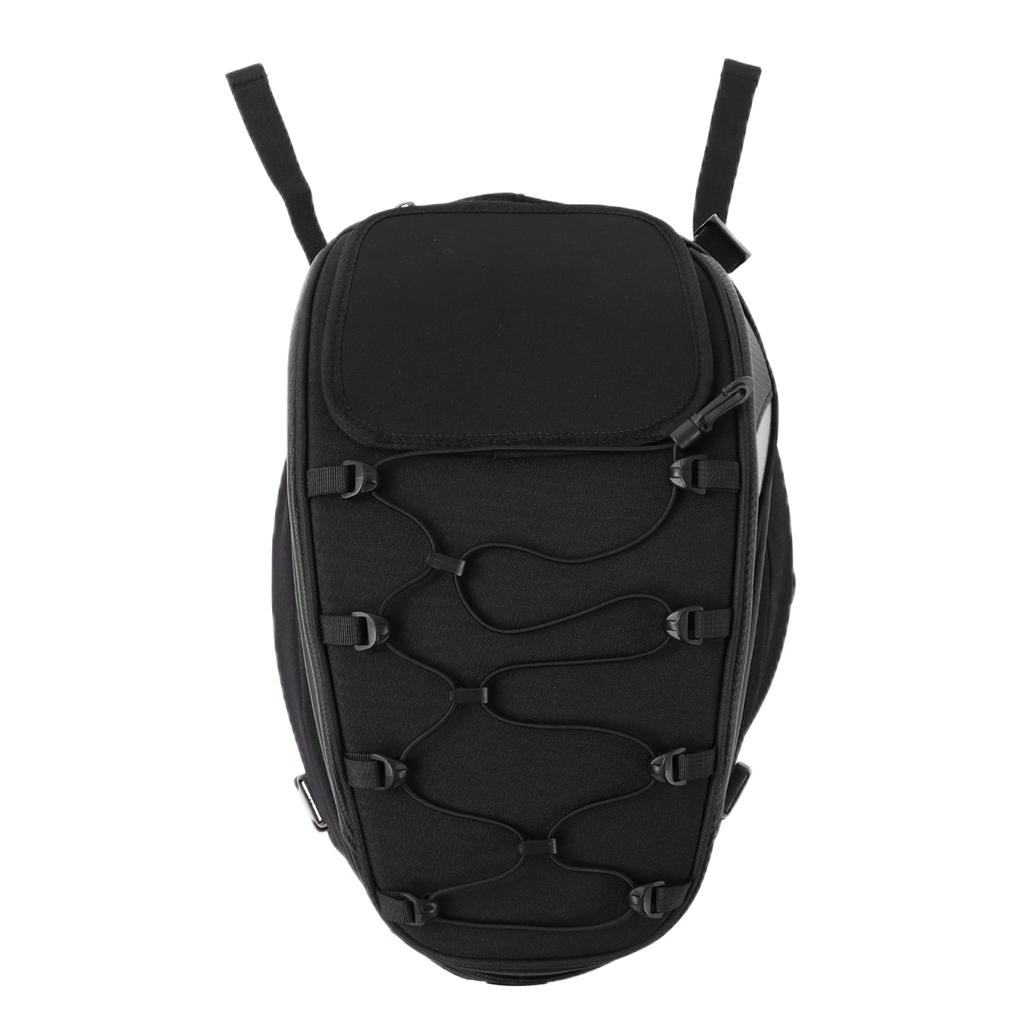 Motorcycle Rear Seat Bag Pack Waterproof Oxford Cloth HighDensity Woven Reflective Universal(White )