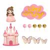 18Pcs Princess Cake Toppers for Girl Kid Castle Cake Decoration