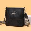 Stitching Women's Bag PU Shoulder Bag Bucket Bag
