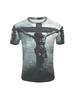 Men's 3D Digital Print Men's Polyester T-Shirt with Crucifixion Graphic Print, Vintage Dark Style Short Sleeve Tee, Comfortable Breathable Casual Top