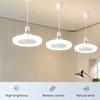 Geschlossener Deckenventilator mit Lichtfernbedienung, 3 Geschwindigkeitsstufen, geräuscharm, energiesparend, E27, Mini-Deckenventilator ohne Flügel, LED-Lampe
