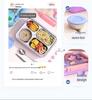 Cartoon Stainless Steel Insulated Lunch Box with Cutlery - Fresh & Stylish Student Design