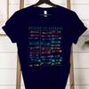Library Book Classic Tops Vintage Book Due Date Bookish Rainbow Reading TShirt Return To The Library Graphic Womens Clothing
