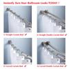 Shower Curtain Hooks Metal Shower Curtain Rings Anti-Drop Shower Hooks for Bathroom Shower Rod Roller Glide Shower Curtain