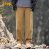 Jeep Men's 2025 Summer Loose Fit Straight Leg Cotton Casual Pants
