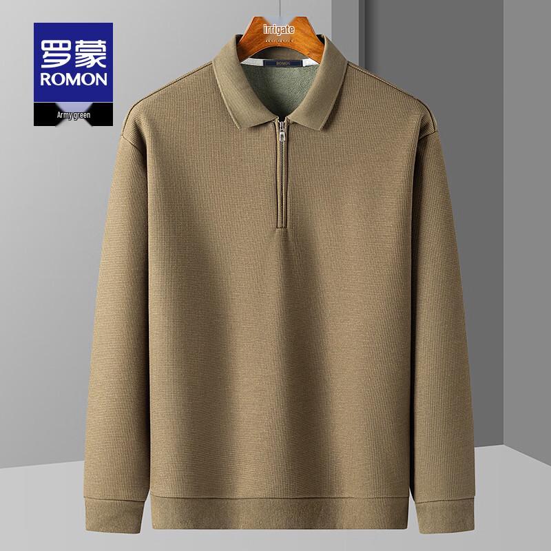 

Romon Men s Winter Plush Lined Collared Sweater XL 180/96A