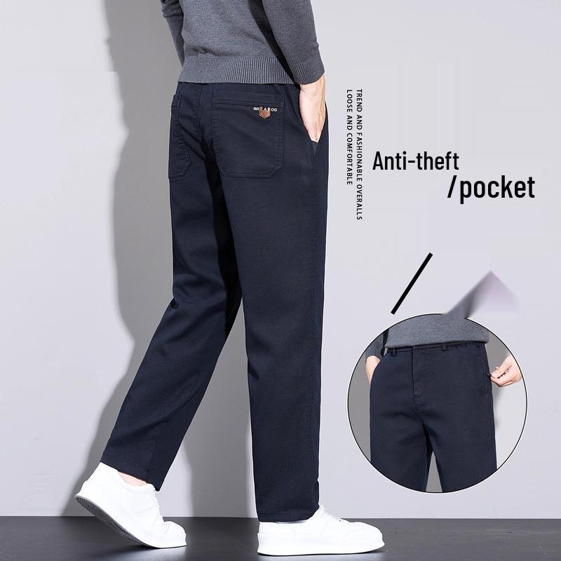 Men's Trendy Slim Straight Casual Pants - Spring/Autumn Fashion, Versatile Business Wear