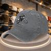 Adjustable Snapback Baseball Cap With Motocross Dirt Rider Print Motorbike Themed Hat Multicolor Hand Washable