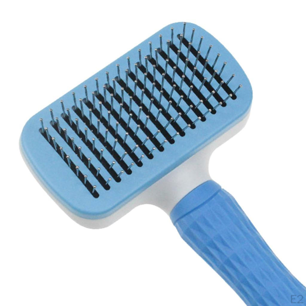 Durable Slicker Dog and Cat Grooming Brush, Self Cleaning Pet Shedding Tool Comb for Small