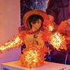 Anime One Piece Ace Figure Portgas D Ace Action Figurine PVC Glowing Statue Collectible Model Toys for Childern Christmas Gifts