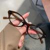 New Women Retro Oval Glasses  Girls Candy Color Frame Glass Eyewear Decorative Computer Anti-Blue Eyeglasses