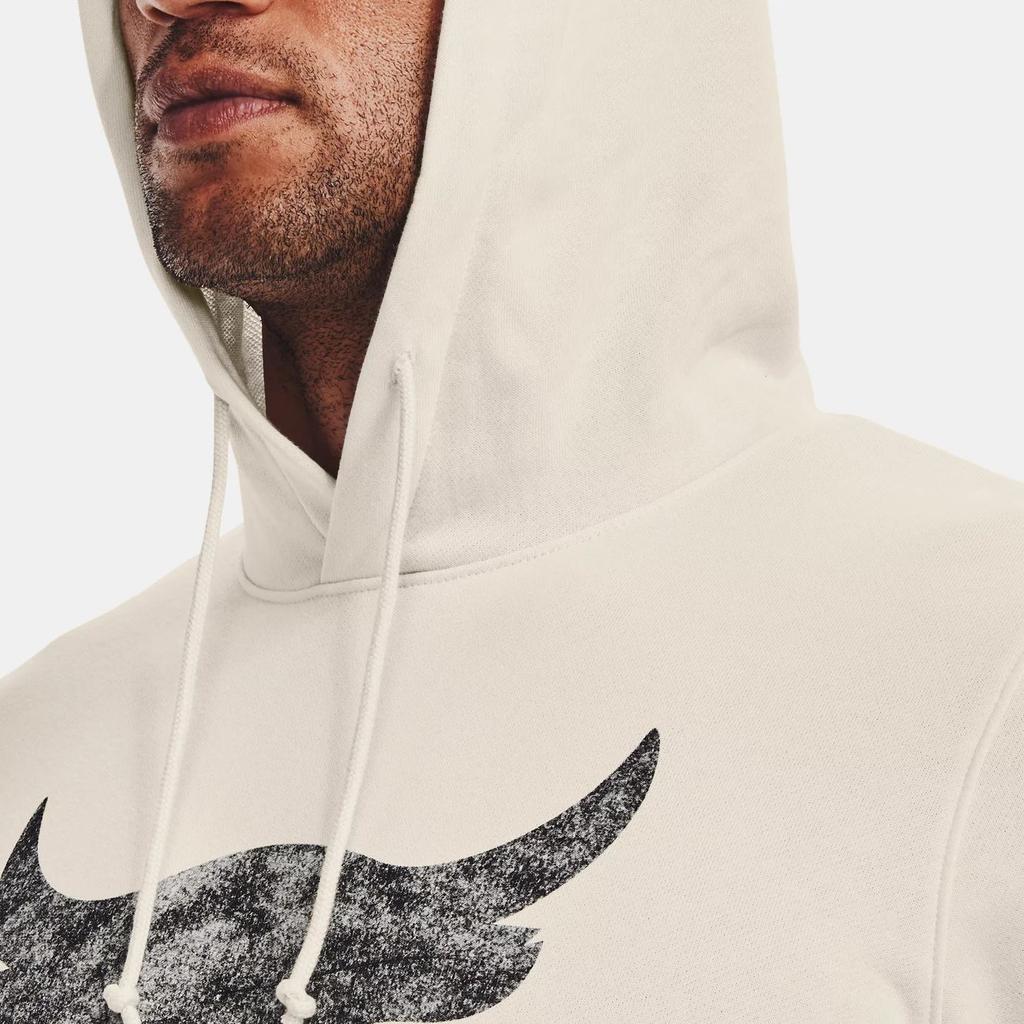Under Armour Project Rock Animal Pattern Hoodie Men Hoodies White 1367107-110