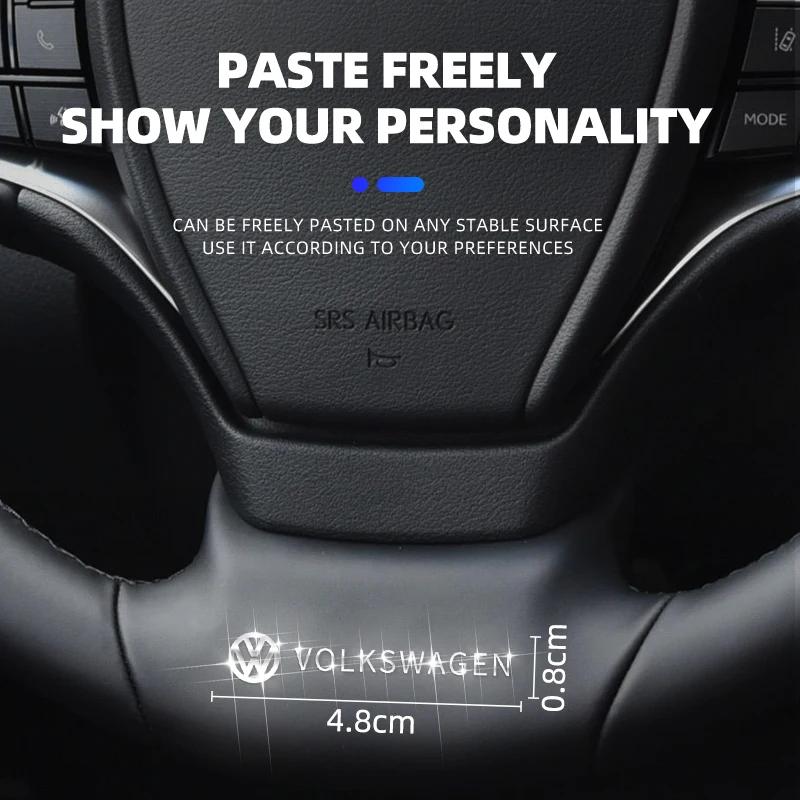 For Volkswagen 3D Metal Car Interior Dekoration Stickers Badges Car Accessorie Styling For Volkswagen Polo Golf 3 4 5 6 7 8 6 T5