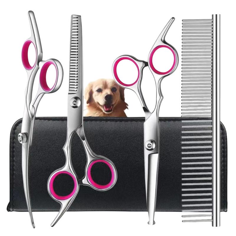 Popular Pet Scissors Set: Round Head Dog Styling, Thinning & Trimming Tools