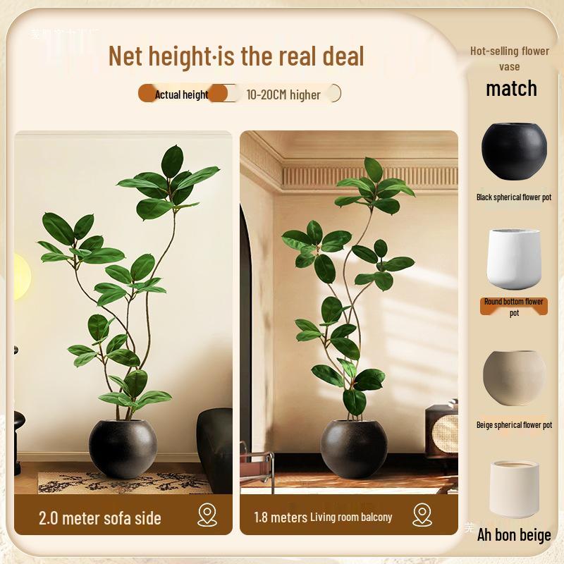 Luxurious Large Faux Green Plant Decoration for Indoor Use