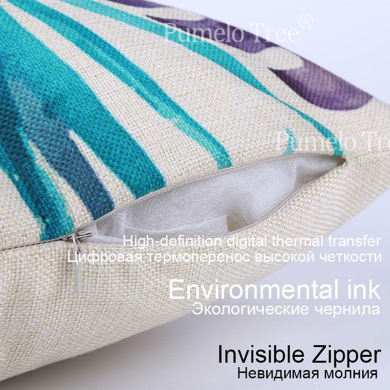 Satın alın Customied Cushion Covers Linen Sea Style Multicolor Mermaid Case On The Pillow High