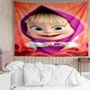 Masha Print Tapestry, Backdrop, Easy Setup, Ideal for Bedroom, Office & Living Room, with Aesthetic Wall Hanging Decor.