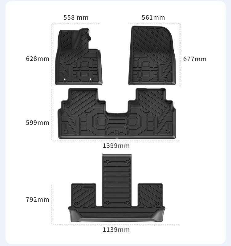 Custom TPE Floor and Trunk Mats for 25 Denza N8L Models - All-Weather Protection