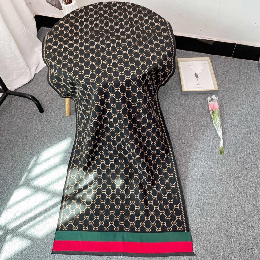 Autumn and Winter Imitation Cashmere Scarf, Women's Air-conditioned Room Long Outer Shawl, Double-sided Warm Scarf
