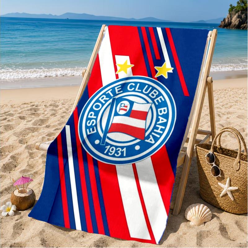 Football Club Emblem Beach Towel, Microfiber Beach Towel, Perfect For Pool, Beach, Travel, Home Decor Beach Party Fan Gifts