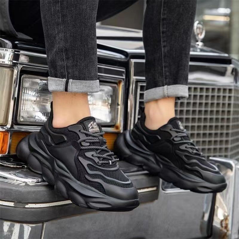 Mesh Weiß Dicke Plateau Herrenschuhe Herren Casual Sneakers Leicht Ohne Leder Trend 2025 Walking Günstige Aktion Hot 39