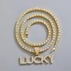 High-Quality LUCKY Letter Pendant: European & American Hip Hop Fashion Jewelry
