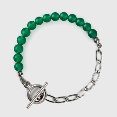 Trophée Vélo BT Bracelet Pierres Précieuses 08 (2 TYPES / Onyx Vert 6mm)