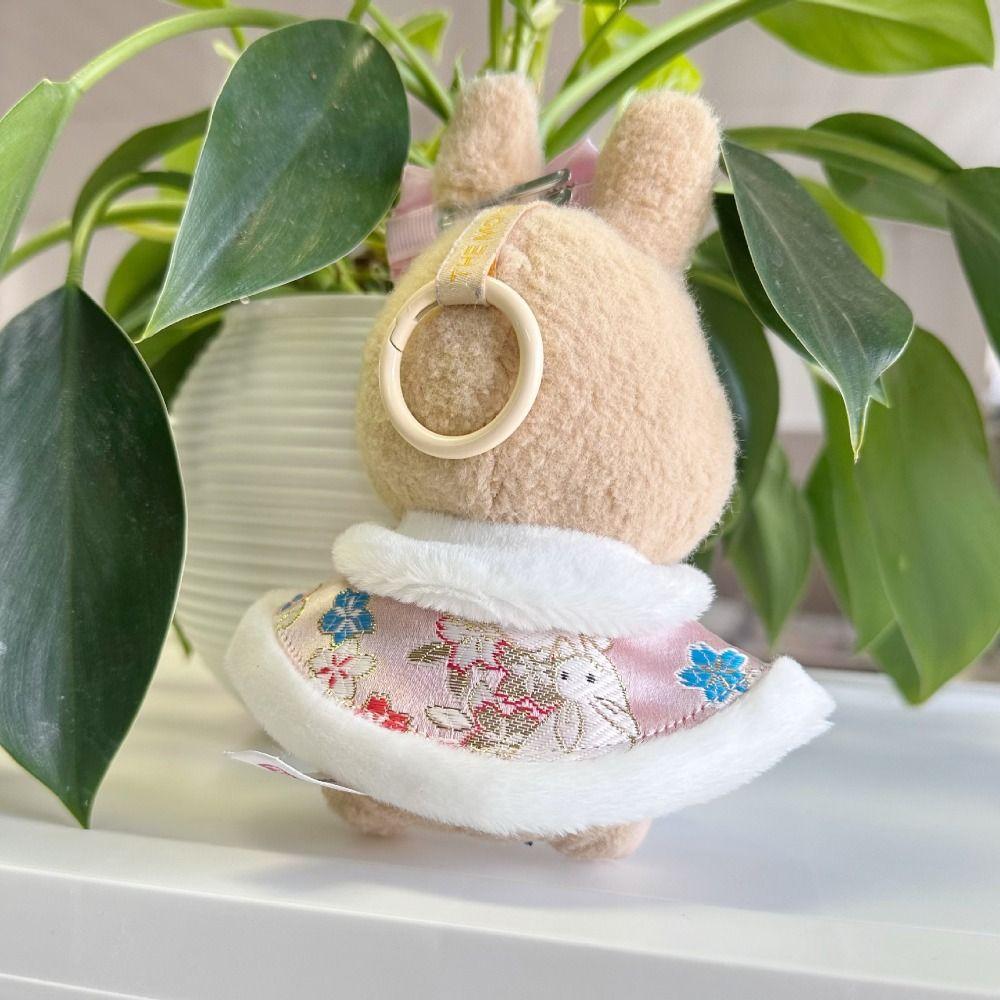 

New Year 17cm Labubu Time Cloak Set Embroidery Labubu II Plush Doll Outfit Children Gift червоний