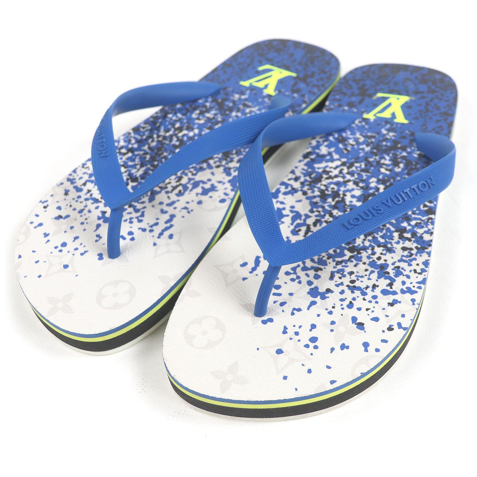 

Дуже хороші пляжні сандалі LOUIS VUITTON Лінія Molitor Логотип Monogram LV Шльопанці Вживані