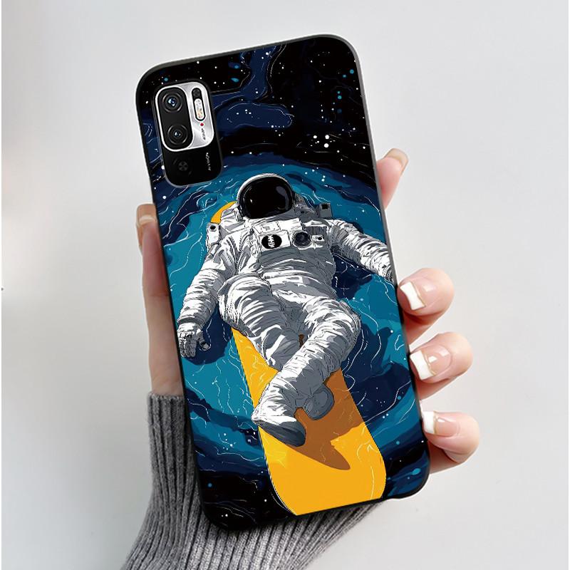 Casing For Redmi Note 10 JE 10T JE Phone Case Luxury Dragon Cute Cool Boys Girls Shockproof Black Matte Soft Silicone Back Cover