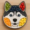 Wooden Food Plate for Snacks Appetizer Fruit Vegetable Picnic Kitchen Party Eco-Friendly Plates Dog Face Shaped