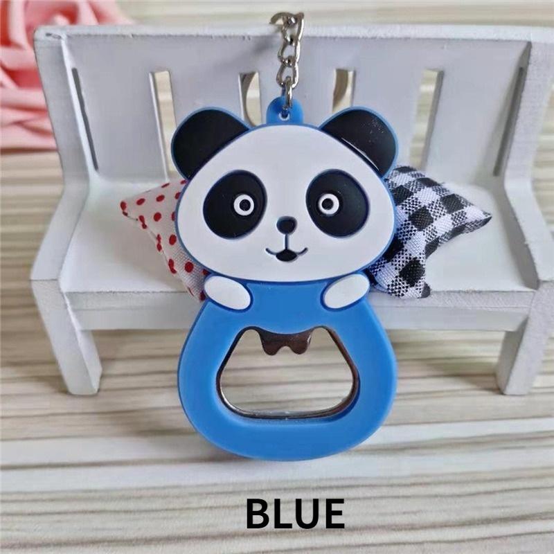 PVC Schlüsselanhänger Cartoon Panda Silikon Flaschenöffner Weinanfänger Kühlschrankaufkleber
