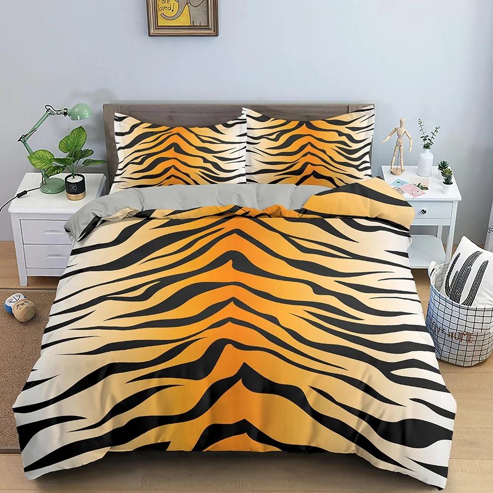 Geometrisch bedruckt Bunt gestreift Bequem Bettdeckenbezug Kissenbezug Bettwäscheset Kinder Schlafzimmer Dekoration Heimtextil