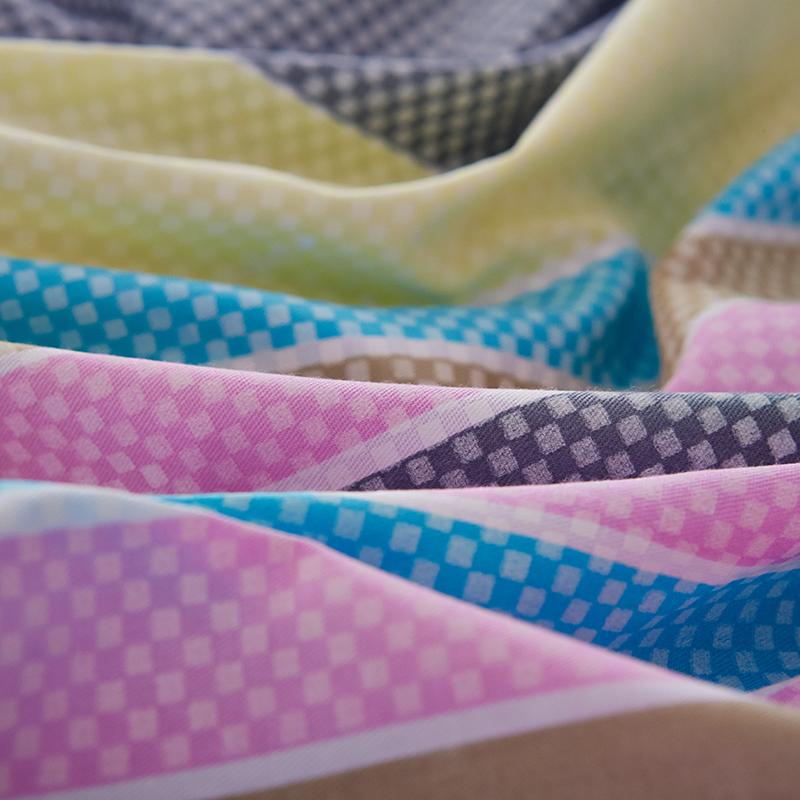 Husă de pilota din bumbac cu dungi albastre, roz, curcubeu