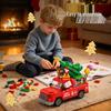Christmas Red Cart Building Blocks Educational Toy for Children