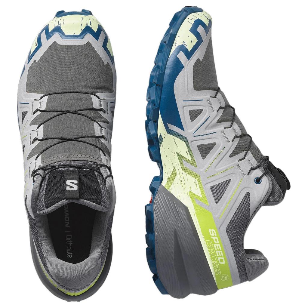 SALOMON Speedcross 6 Comfortable Slip-Resistant Durable Low-Top Running Shoes Men Running Shoes Gray 478109