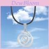 Geometric Pendant Necklace With Vintage Handwoven Leather Cord For Women
